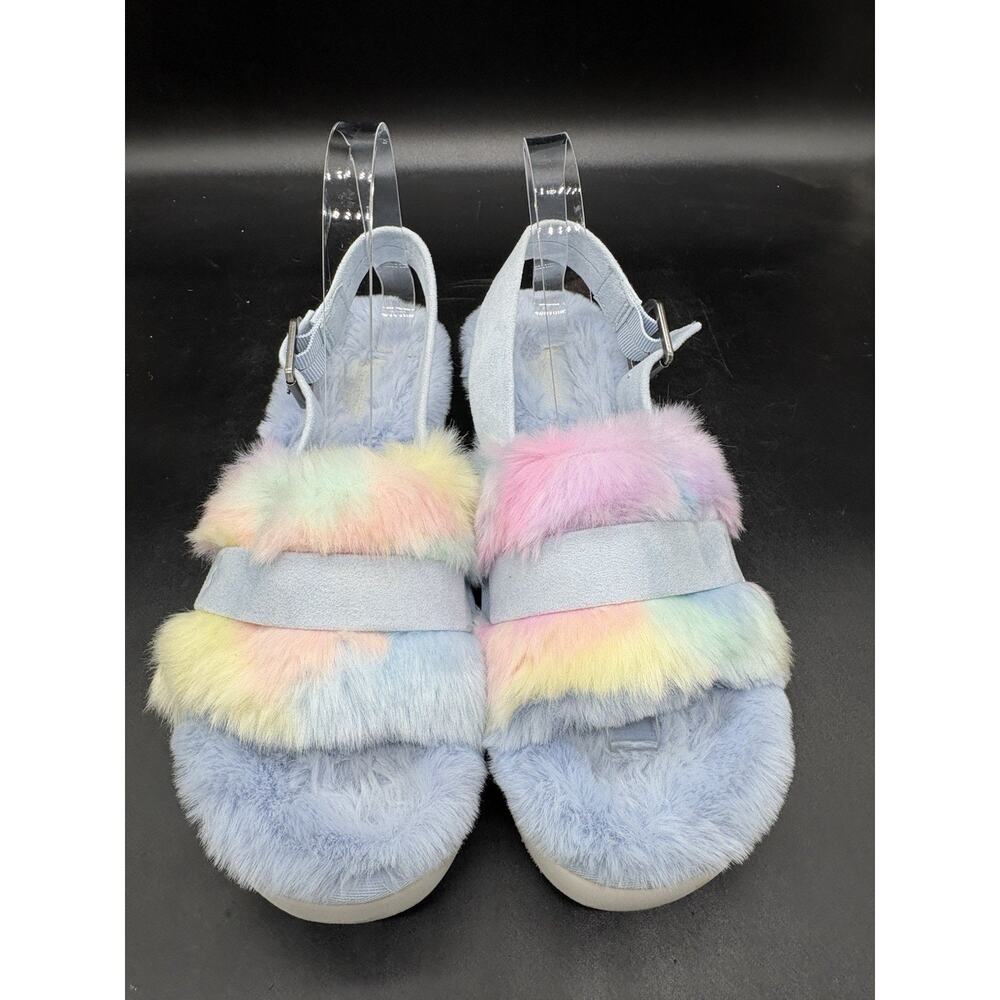 Koolaburra by UGG Adjustable Slide Sandals Fuzz'd Out Pastel Womens Size 8 - Picture 3 of 7